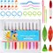 16-Color Crochet Thread Kit – Complete Beginner Set with Crochet Hooks, Weaving Needles, Stitch Markers & Storage Bag for Knitting & Craft Projects